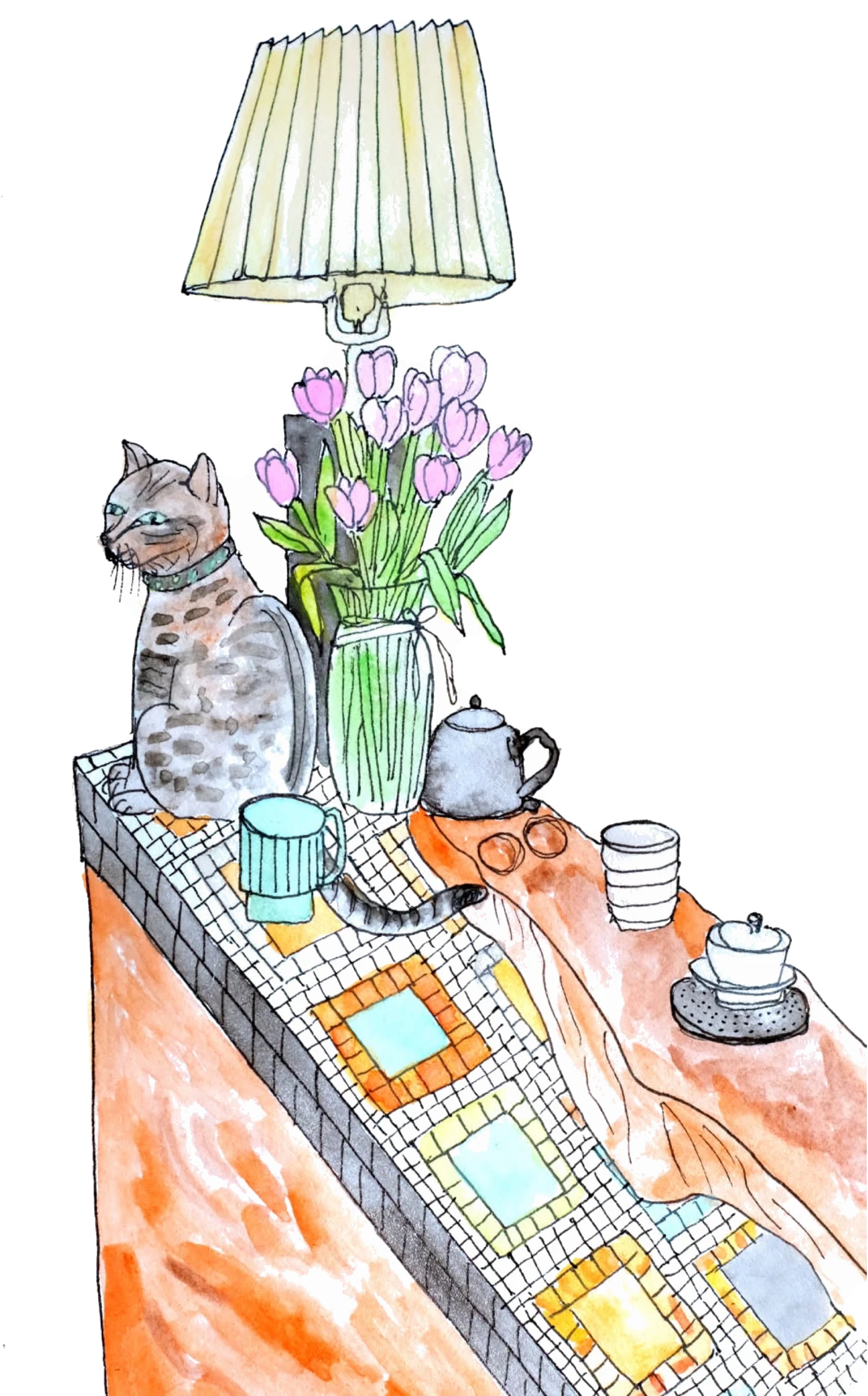 Tea bar cat